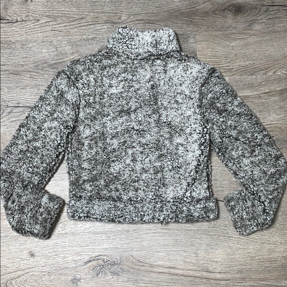 Garage Fuzzy Quarter Zip Pullover with Pocket - Picture 4 of 7